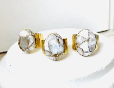 Bague ARIANA beige – Image 5