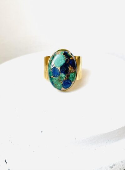 Bague ARIANA bleue/verte