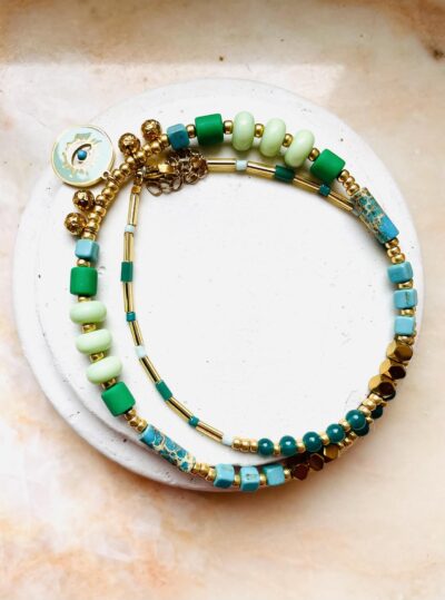 Collier ANAÏS vert d'eau – Image 2