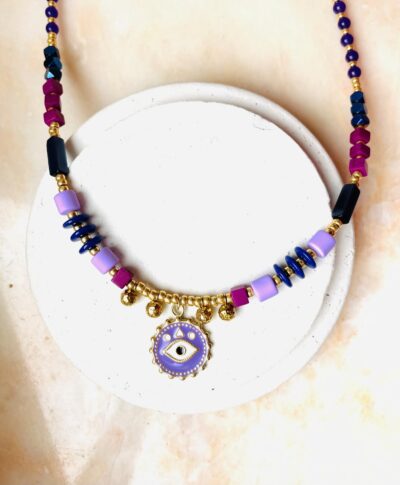 Collier ANAÏS violet – Image 4