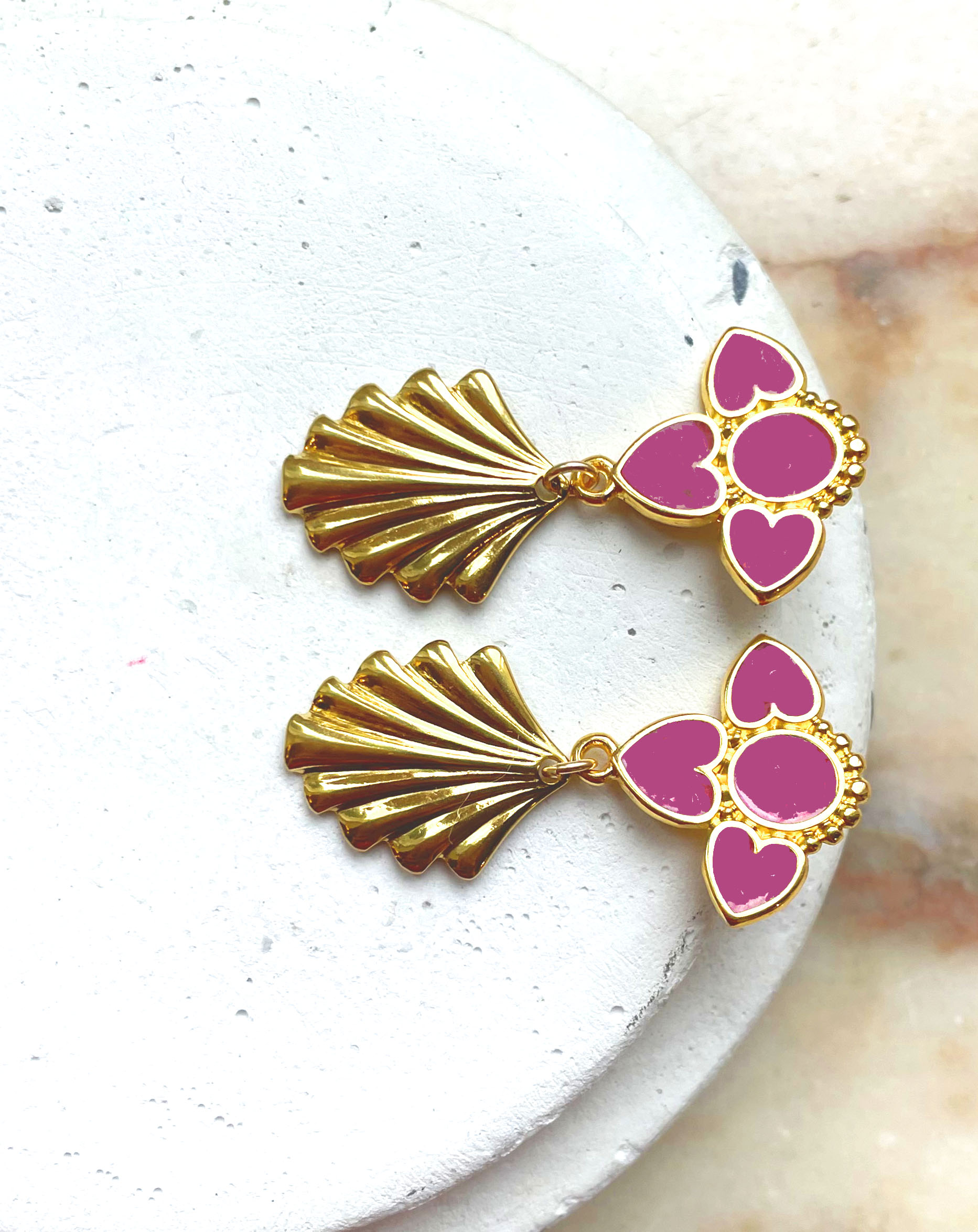 Boucles d'oreille AZELEE rose