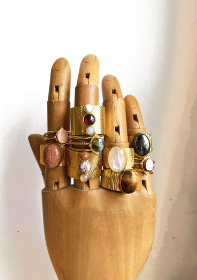 Bague AMIRA jaspe rouge – Image 2