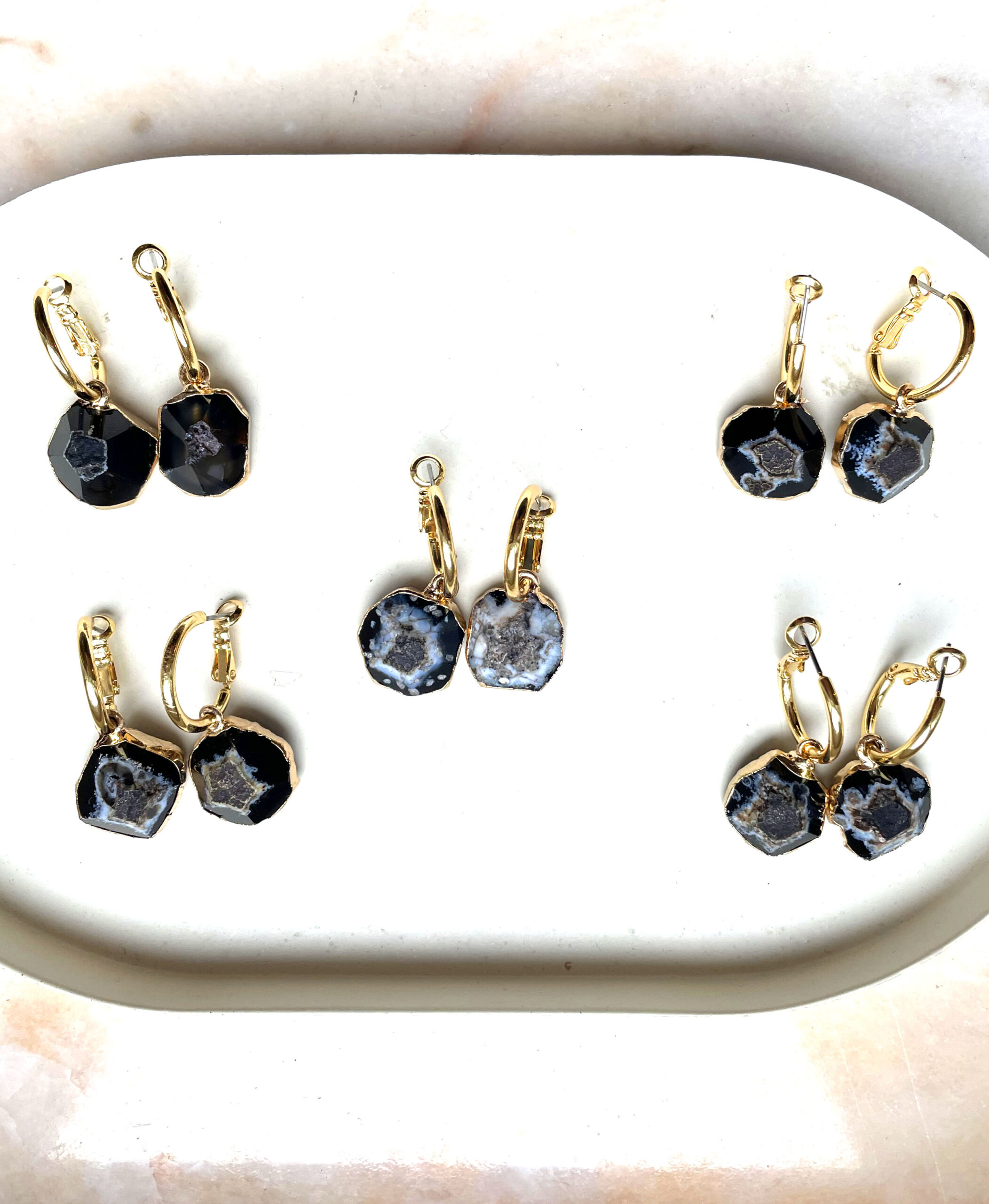 Créoles ARIA noires – Image 3