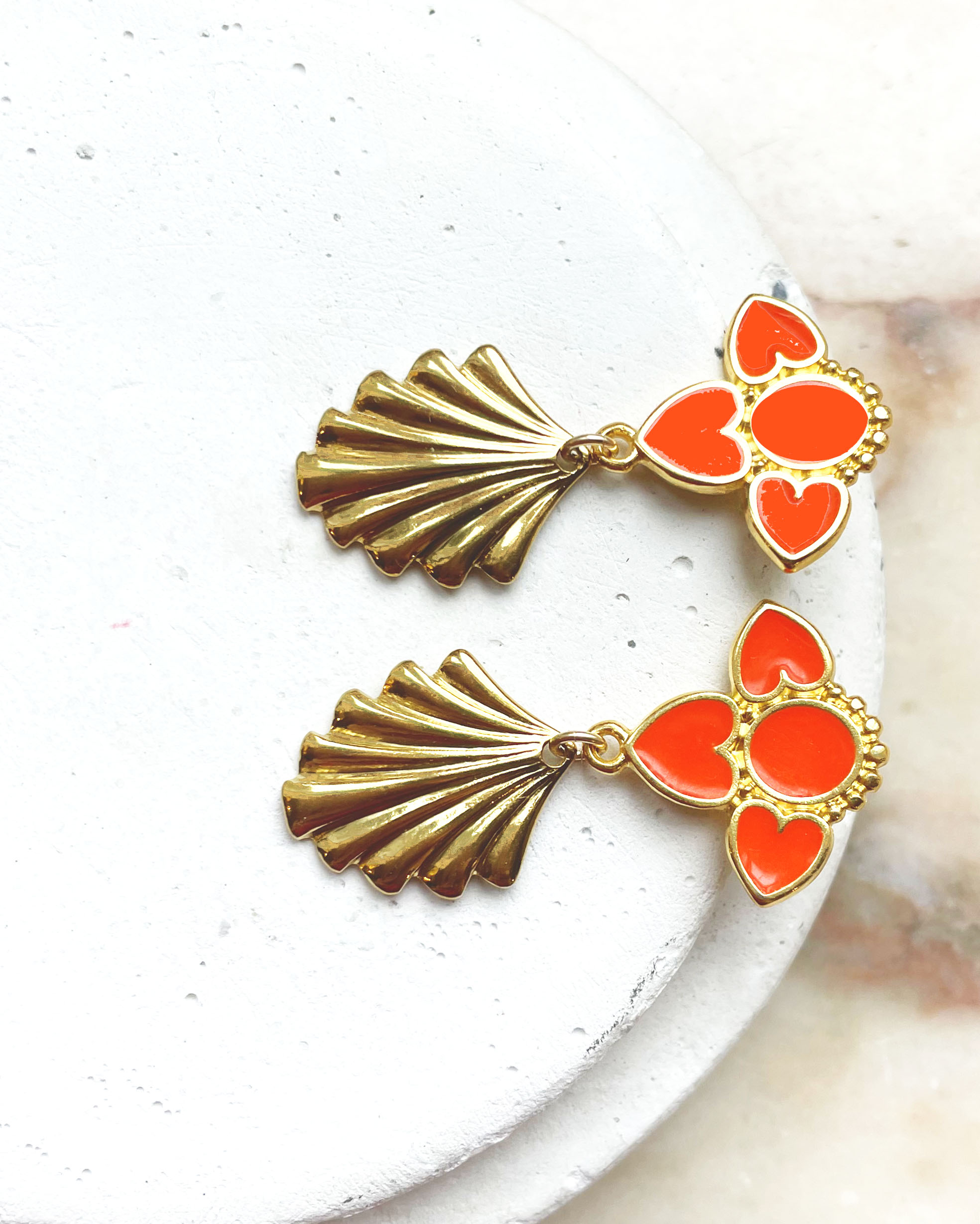 Boucles d'oreille AZALEE orange – Image 2