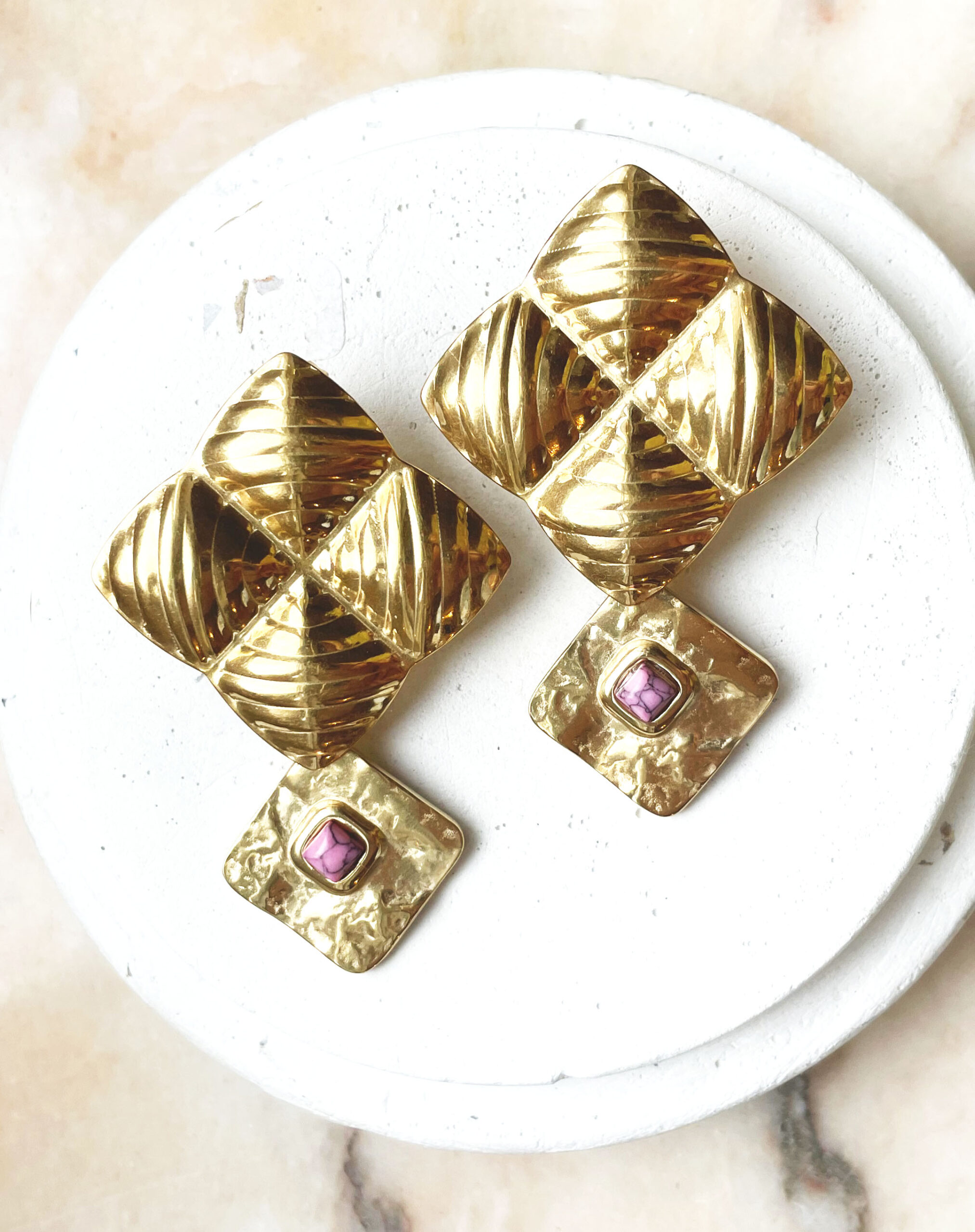 Boucles d'oreille CARMEN rose