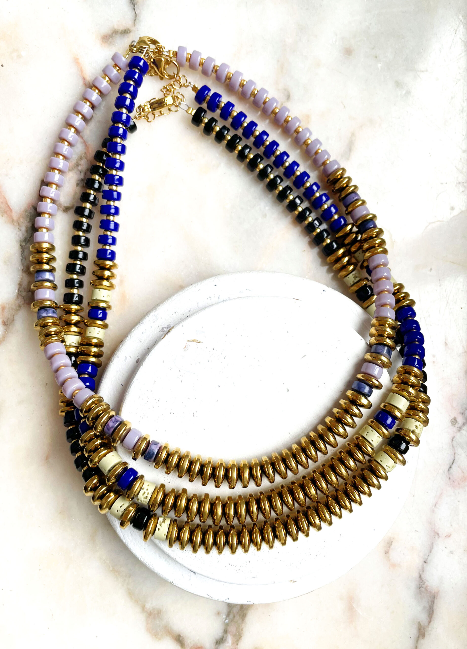 Collier CLEOPÂTRE bleu – Image 6