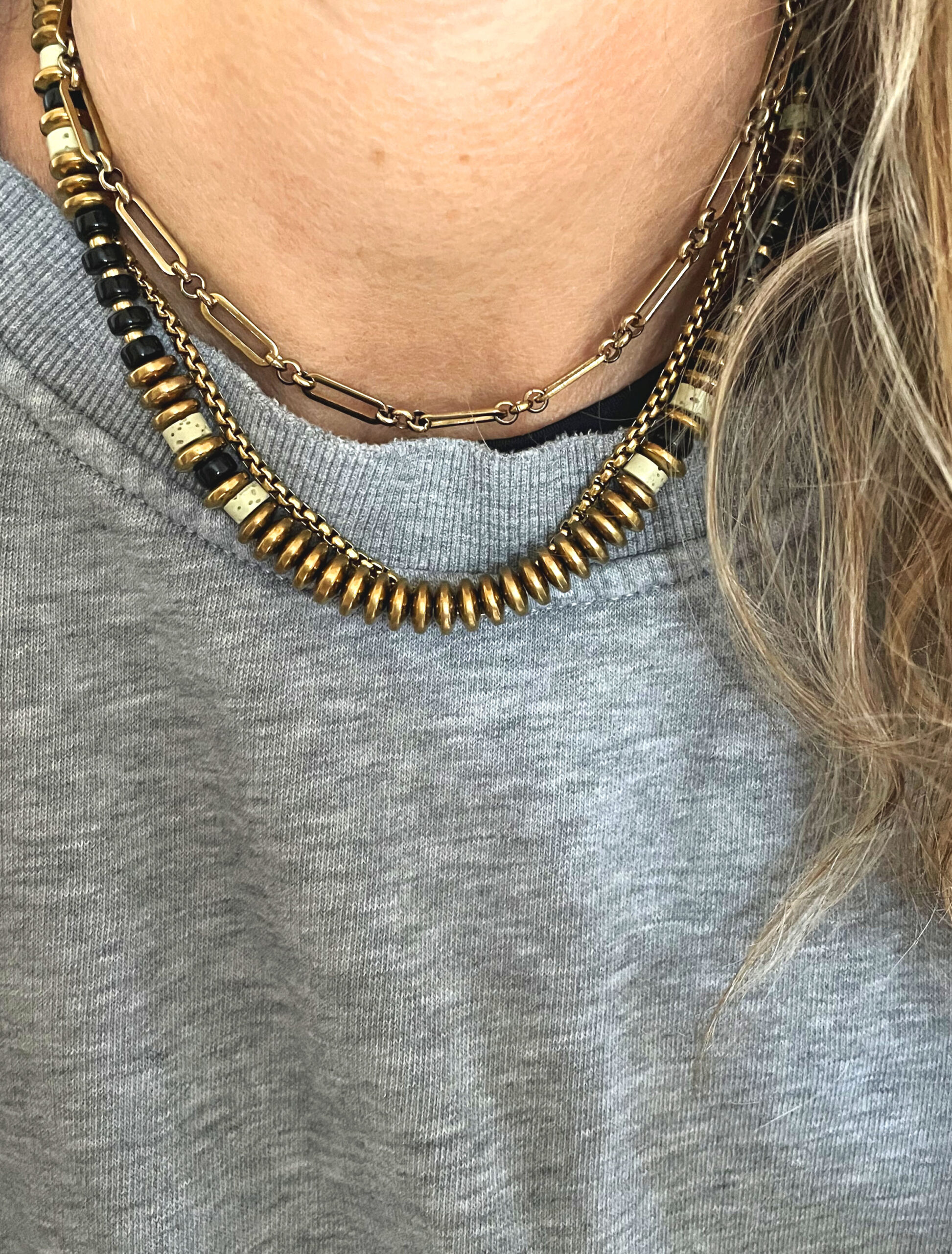Collier CLEOPÂTRE noir – Image 2