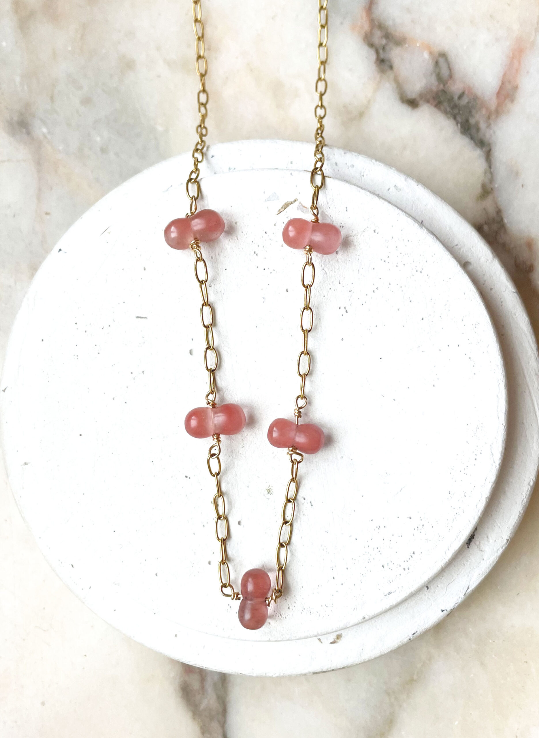 Collier CANDICE saumon