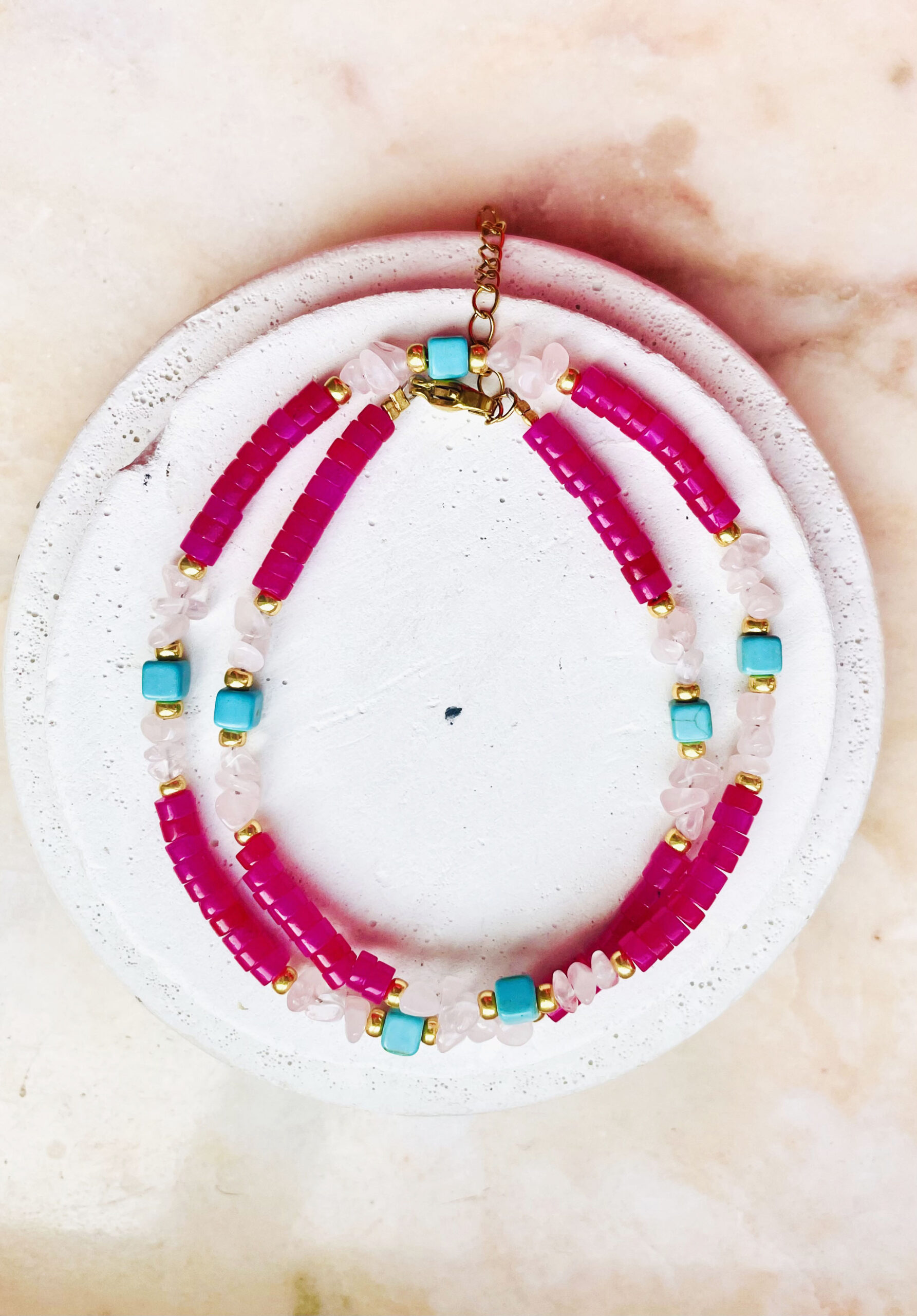 Collier CHARLENE fushia