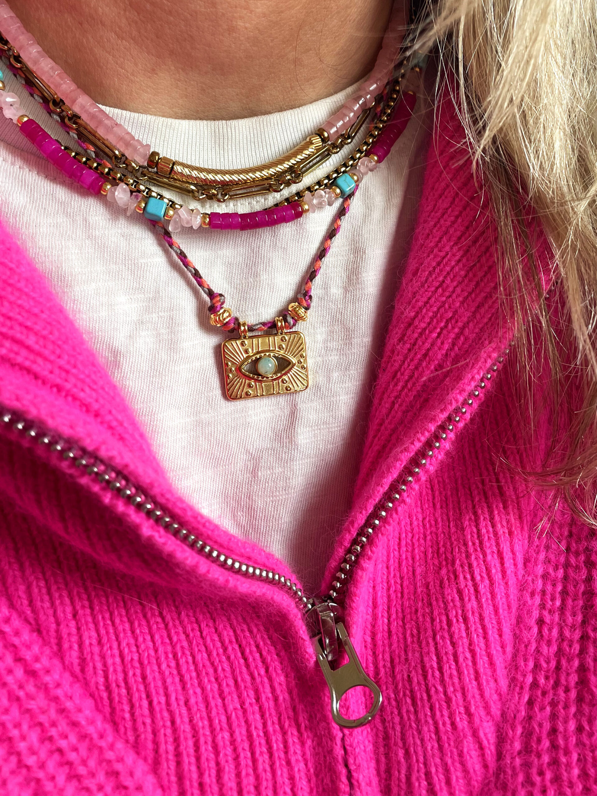 Collier CHARLENE fushia – Image 2