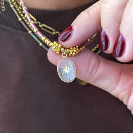 Collier PASCALINE quartz rose