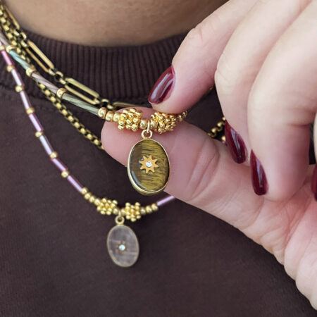 Collier PASCALINE oeil de tigre