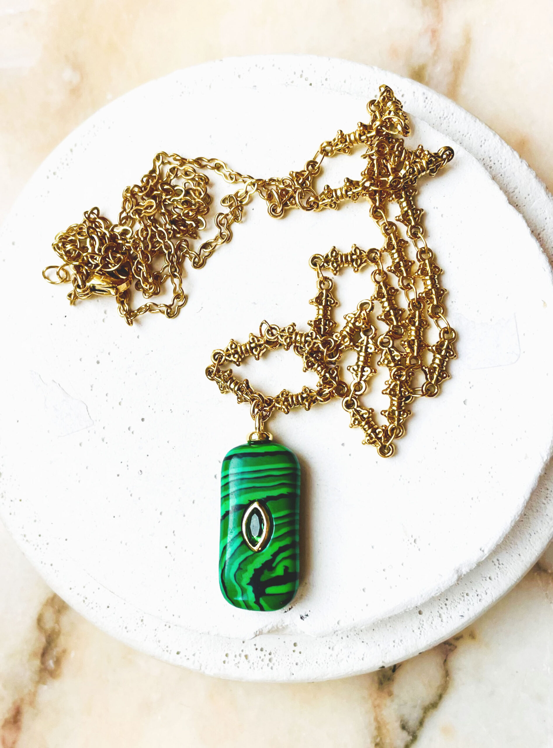 Collier ROSALIE vert