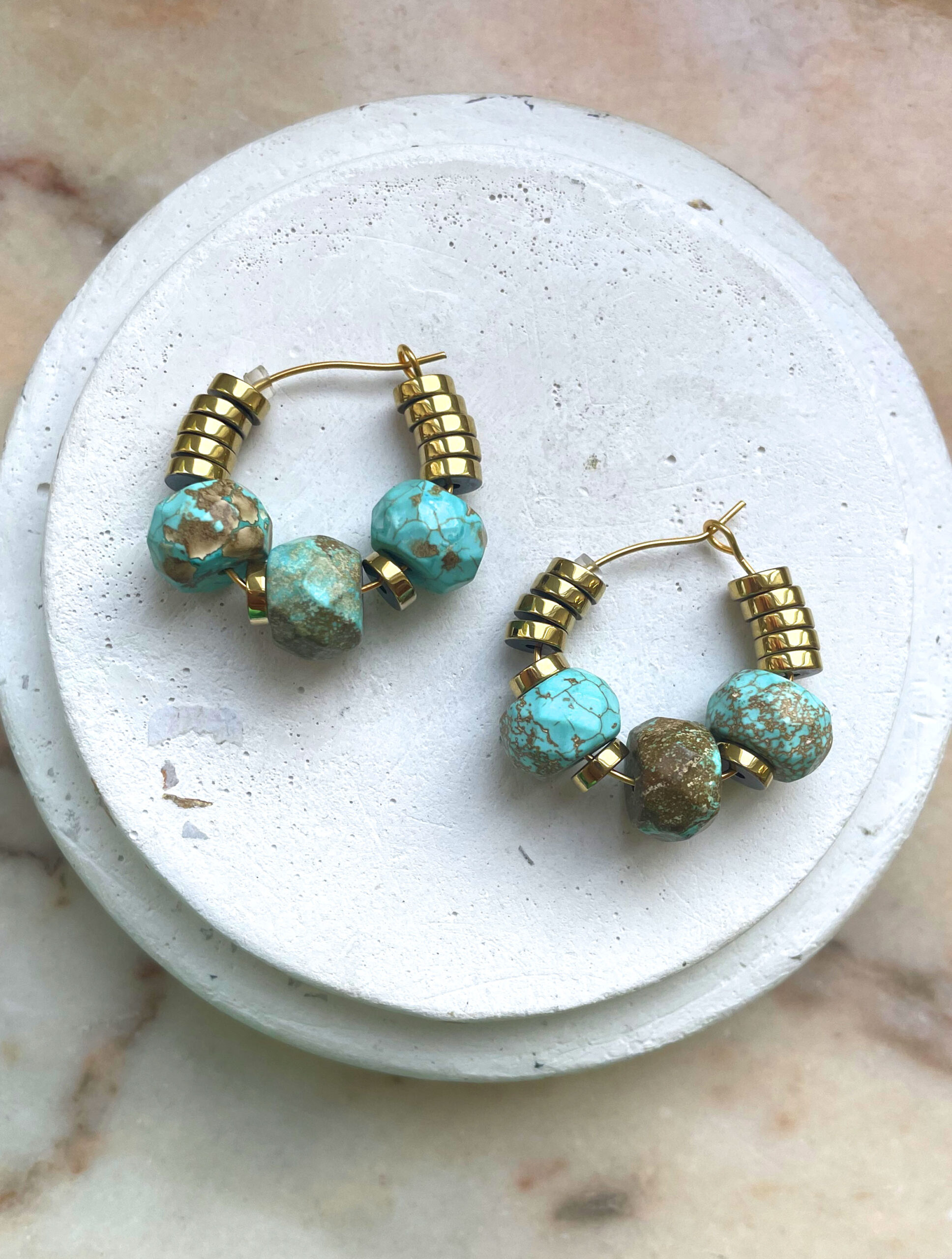 Créoles SOFIA turquoise