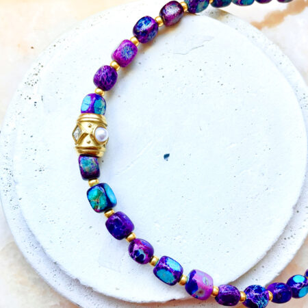 Collier GLORIA turquoise/ indigo