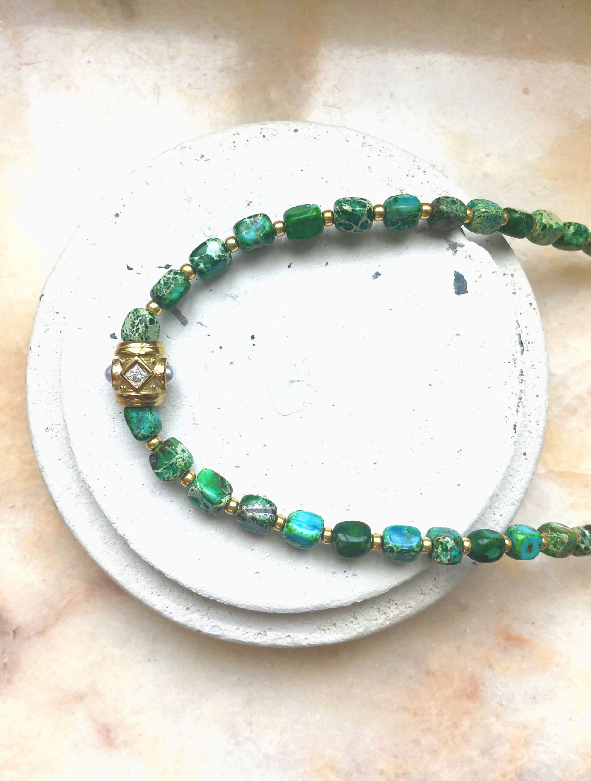Collier GLORIA vert/turquoise
