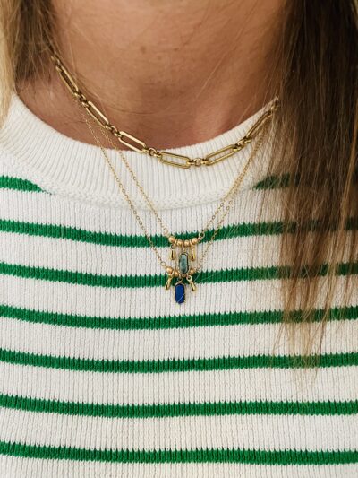 Collier ANÉMONE bleu – Image 2