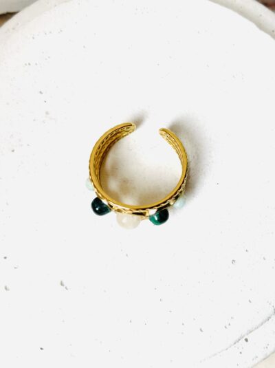 Bague SATURNE verte – Image 7