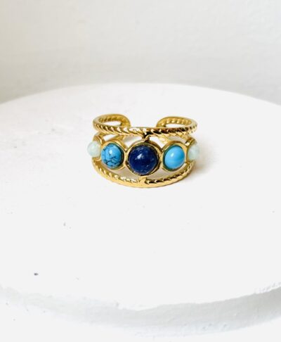 Bague SATURNE bleue