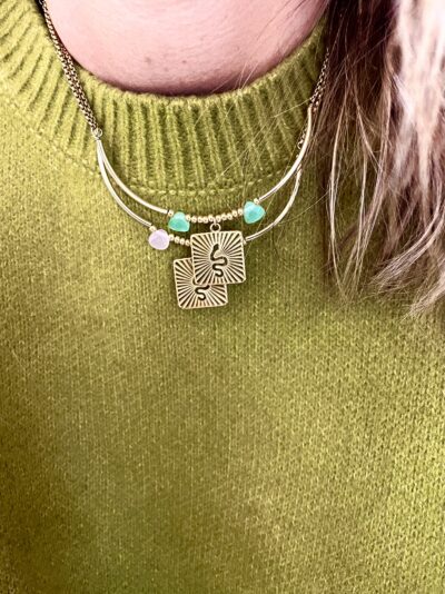 Collier AMÉLIA vert – Image 3