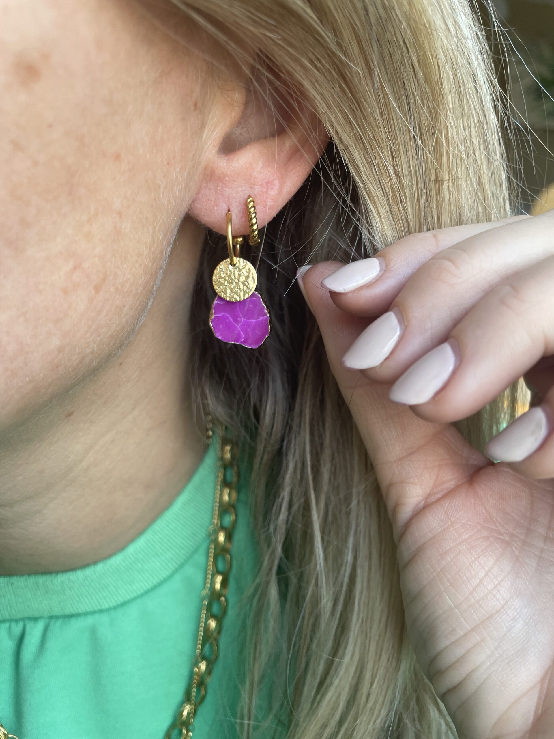 Créoles Adixia fushcia – Image 2