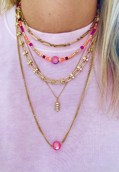 Collier OCTAVIA rose/orange – Image 3