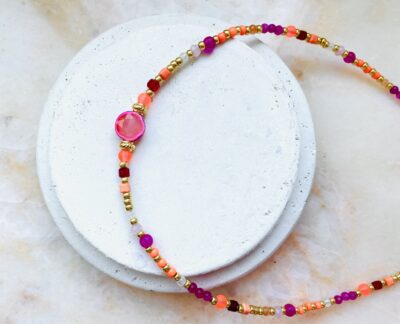 Collier OCTAVIA rose/orange