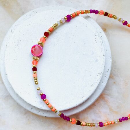 Collier OCTAVIA rose/orange