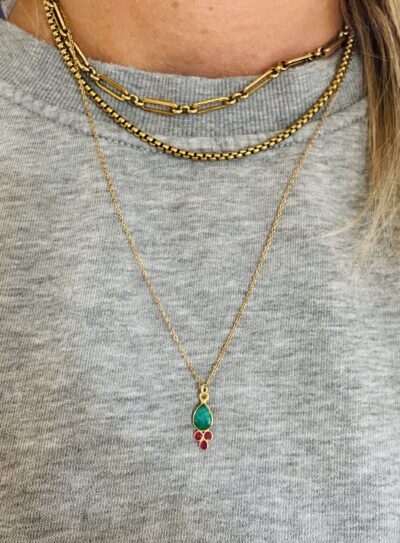 Collier ROSE vert – Image 4