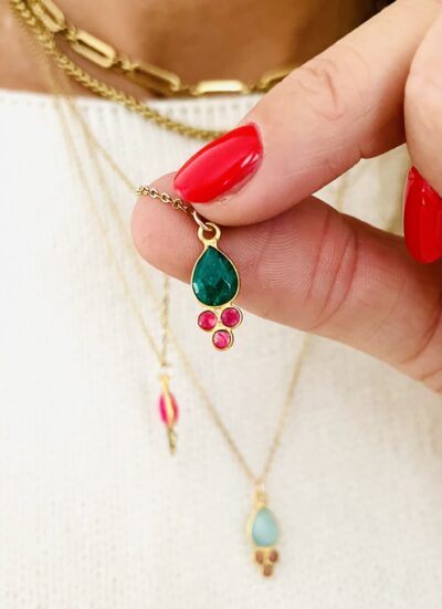 Collier ROSE vert – Image 2