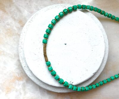Collier ABBY vert-turquoise