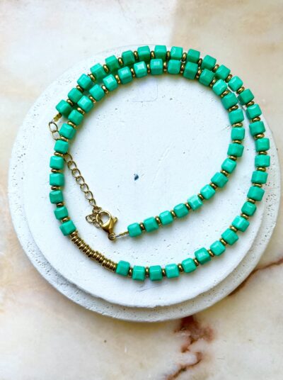 Collier ABBY vert-turquoise – Image 4