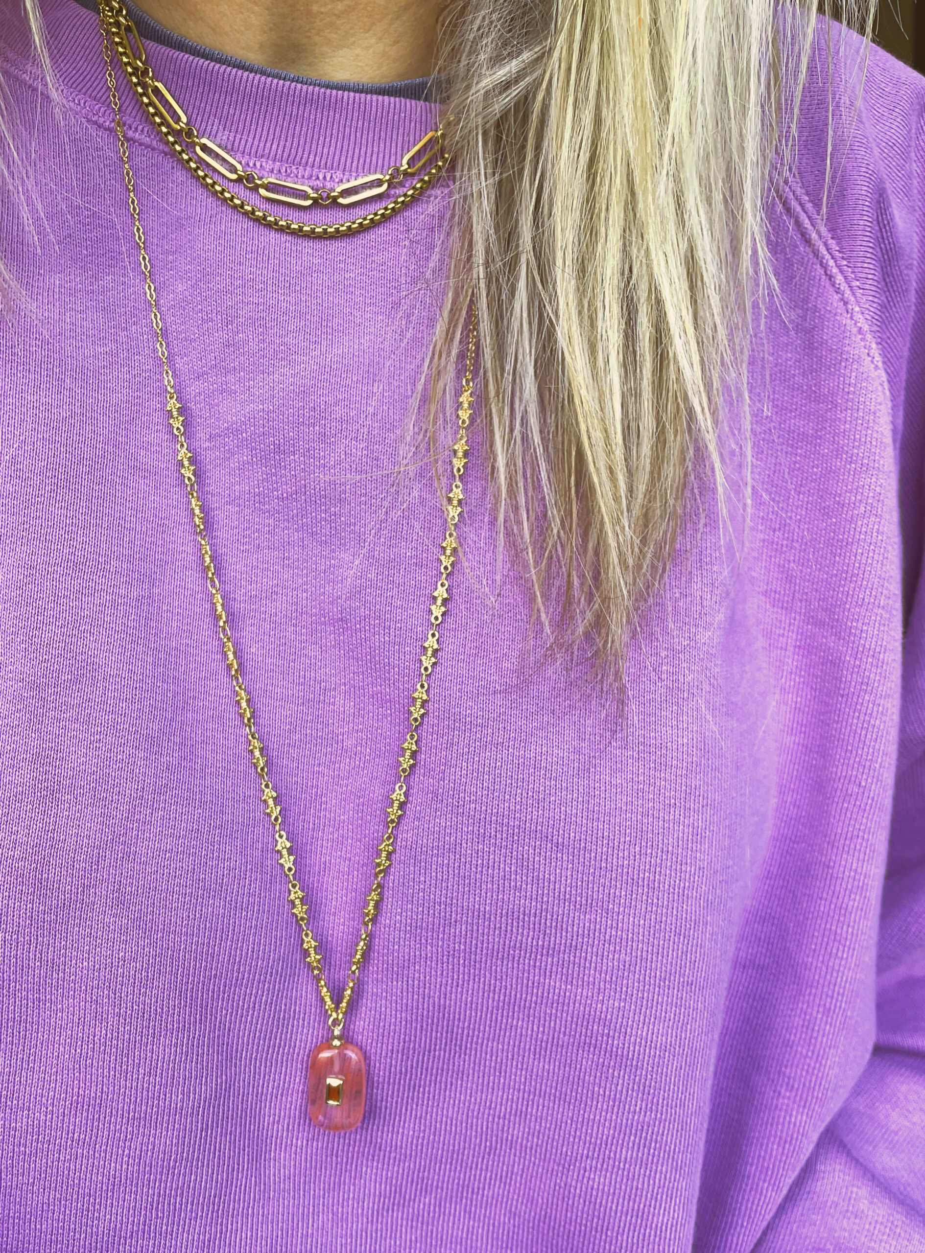 Collier ROSALIE saumon – Image 5