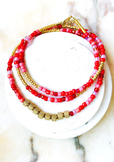 Sautoir OLIVERA rouge