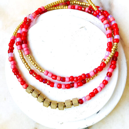 Sautoir OLIVERA rouge