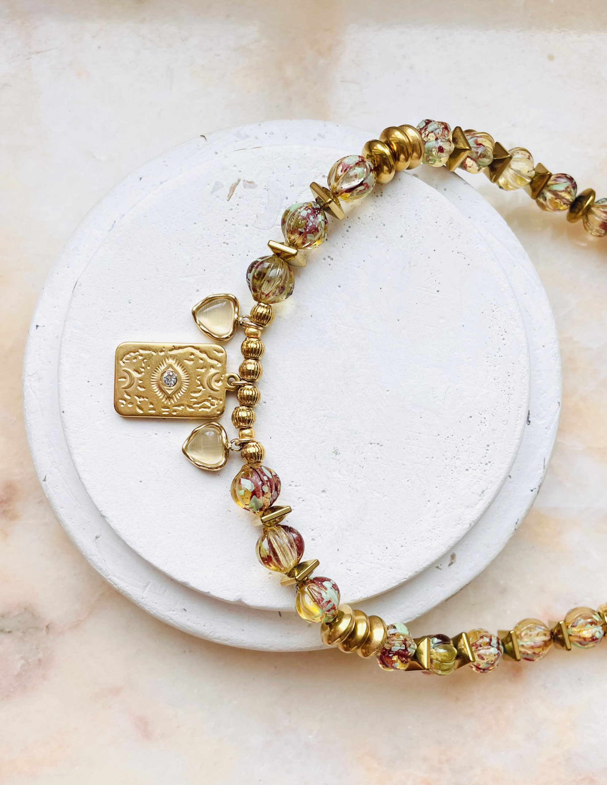 Collier AMBRE beige