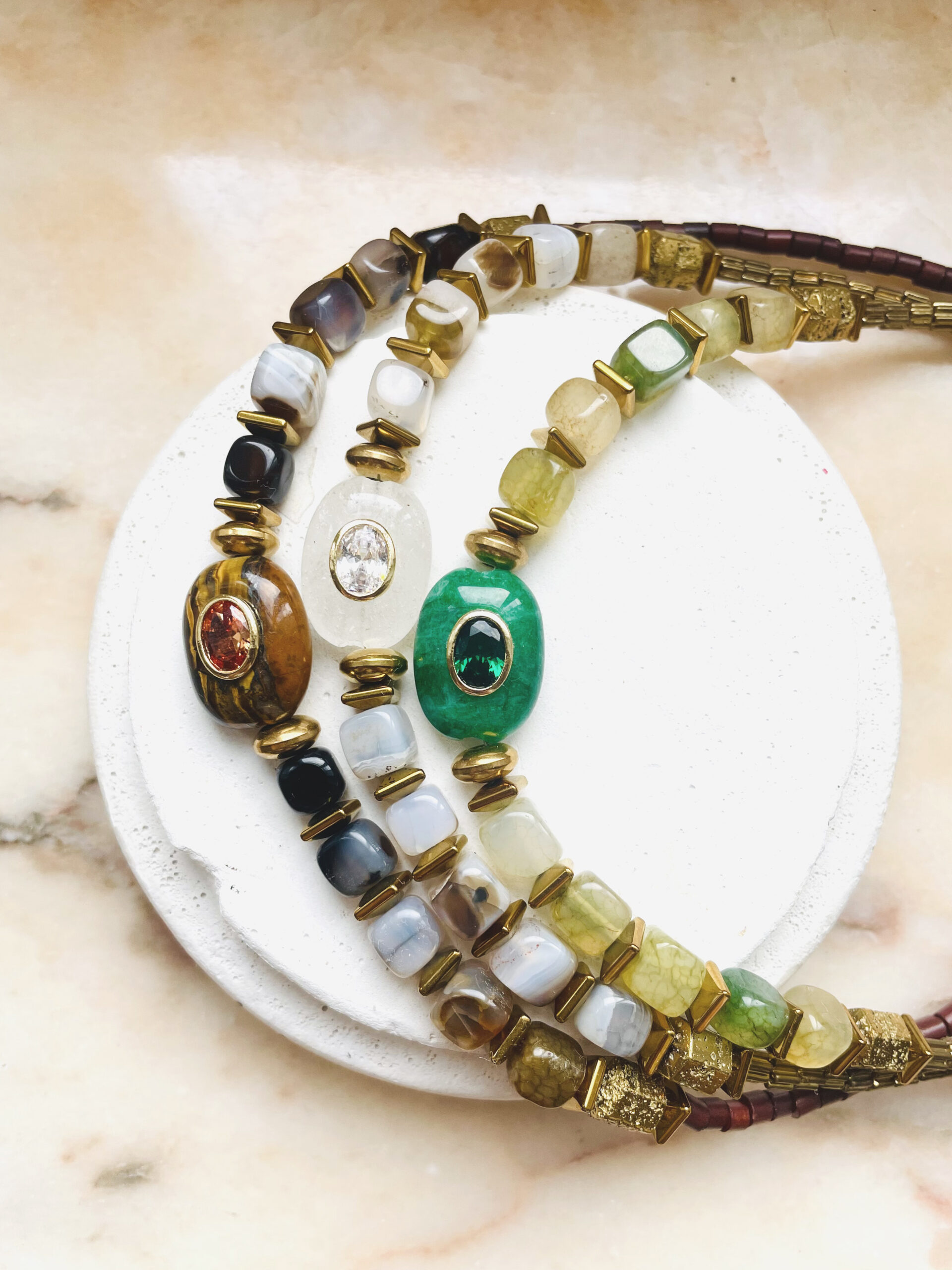 Collier AMELIE marron – Image 2