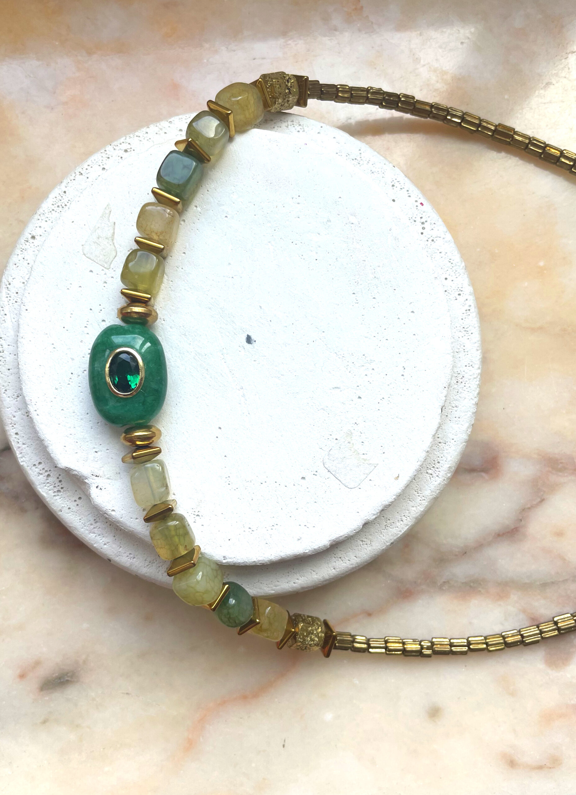 Collier AMELIE vert – Image 3
