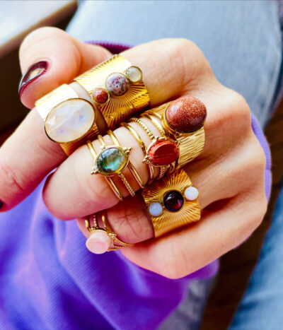Bague AMIRA jaspe rouge – Image 4