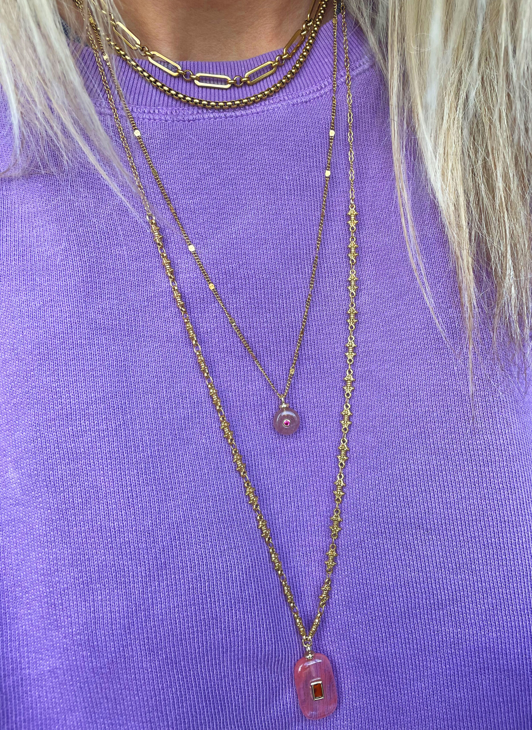 Collier ROSALIE saumon – Image 2