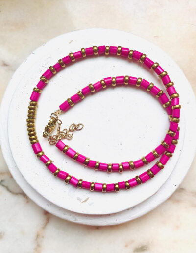 Collier ODETTE fushia