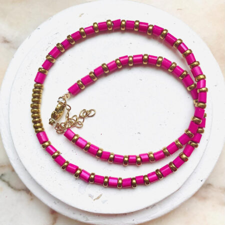 Collier ODETTE fushia