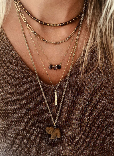 Collier ODETTE marron – Image 3