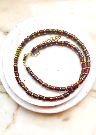 Collier ODETTE marron