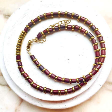 Collier ODETTE marron