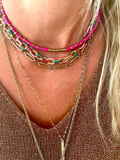 Collier ODETTE fushia – Image 2