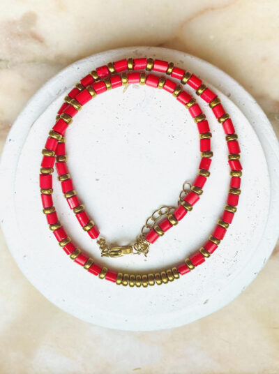 Collier ODETTE rouge