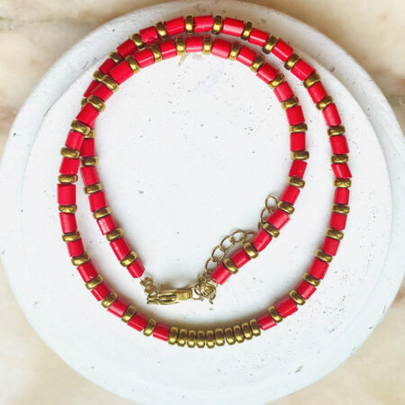 Collier ODETTE rouge