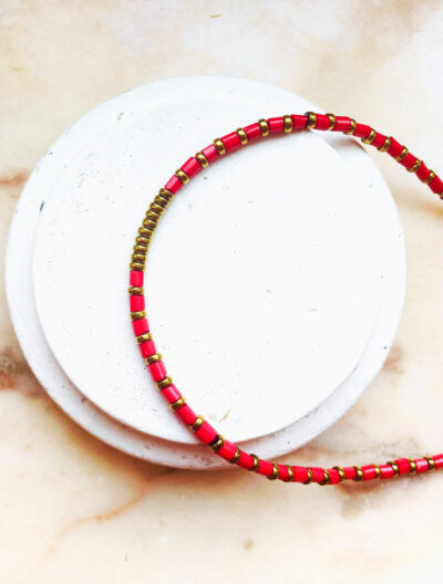 Collier ODETTE rouge – Image 4