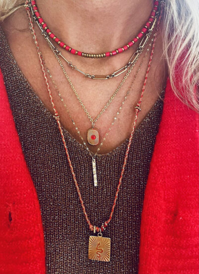 Collier ODETTE rouge – Image 5